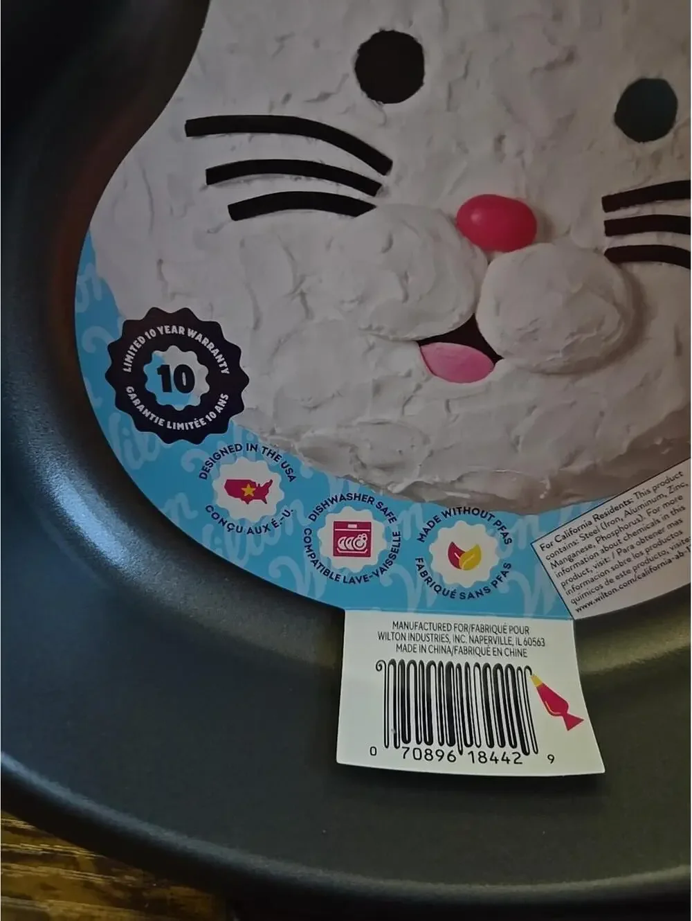 Wilton Bunny Cake Pan Face Easter Spring No PFAS Dishwasher Safe New